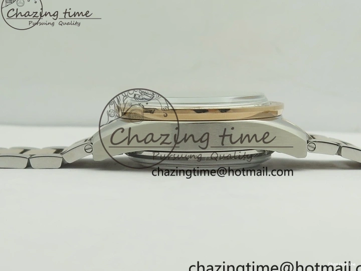 0106 Thermal Speedmaster ’57 Co-Axial SS RG OMF 1:1 Best Edition White Dial On SS RG Bracelet A9300 (Free Leather Strap) 8074